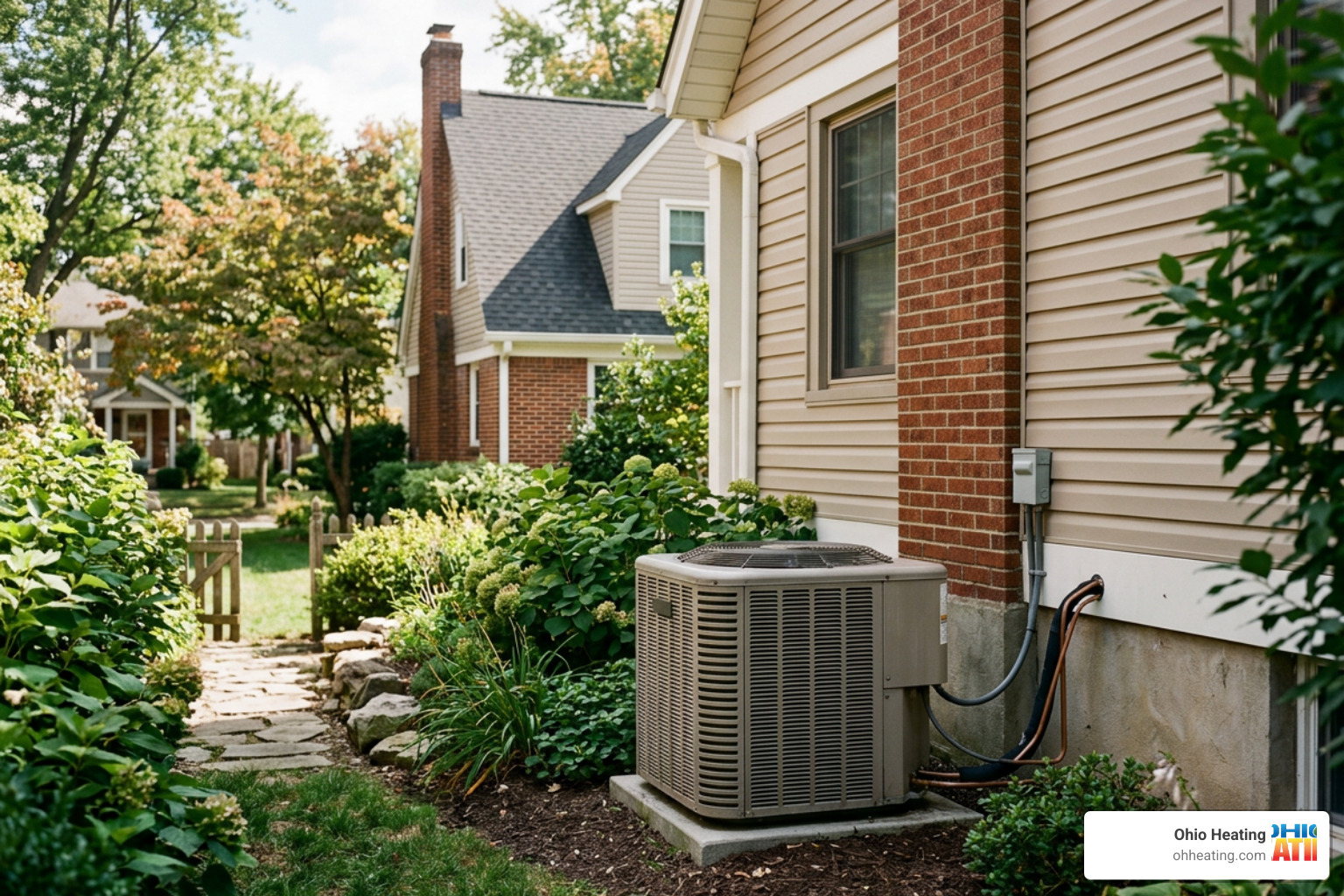 columbus ac replacement outdoor unit next to Columbus Ohio home