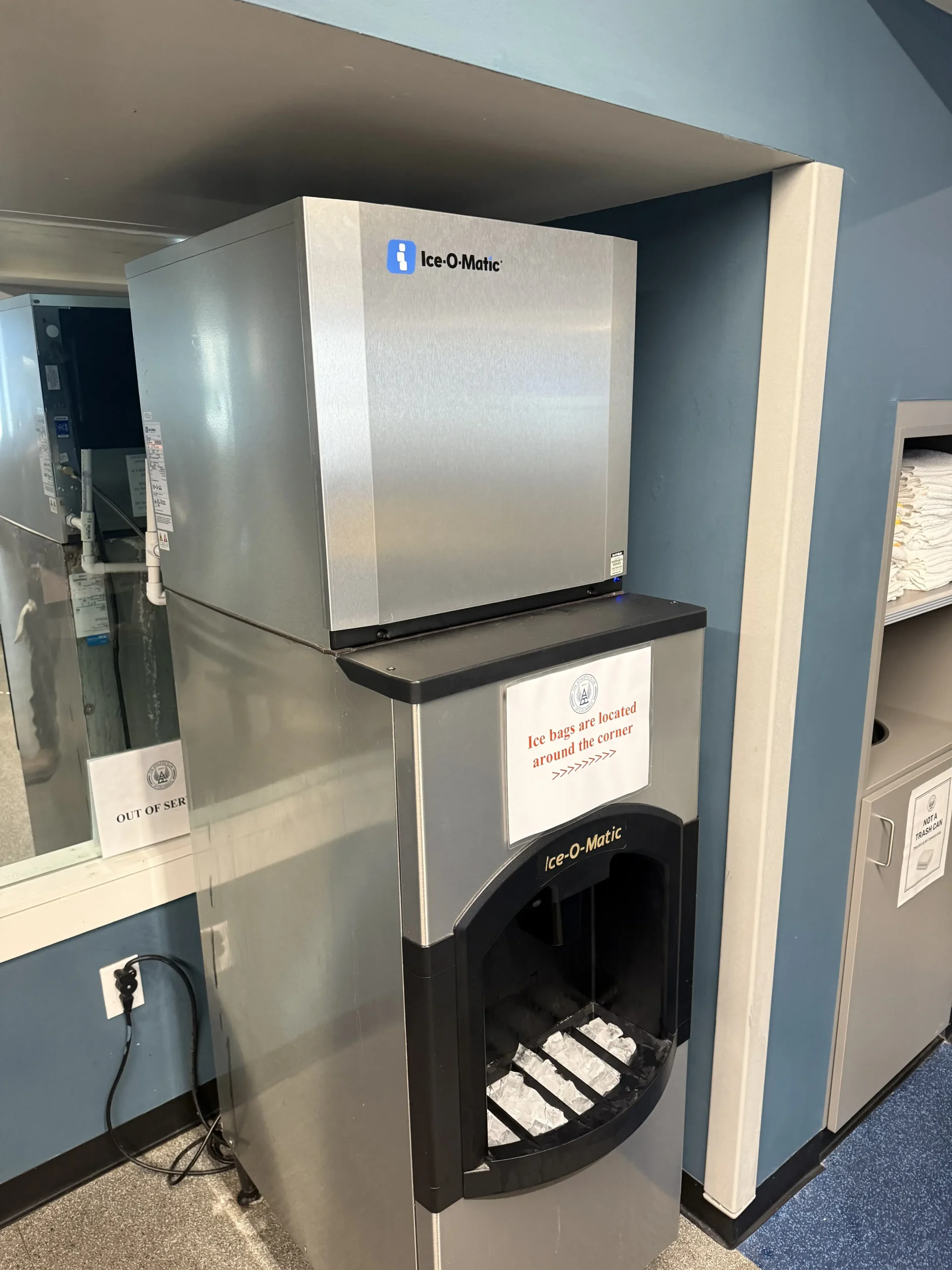 Ice-O-Matic commercial ice machine installed by Ohio Heating at the Athletic Club of Columbus